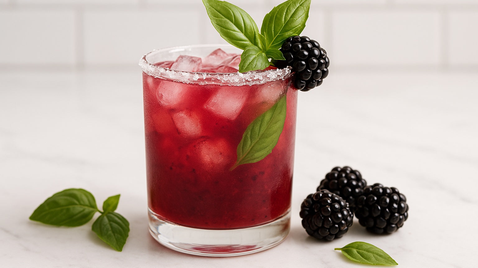 Basil Blackberry Margarita