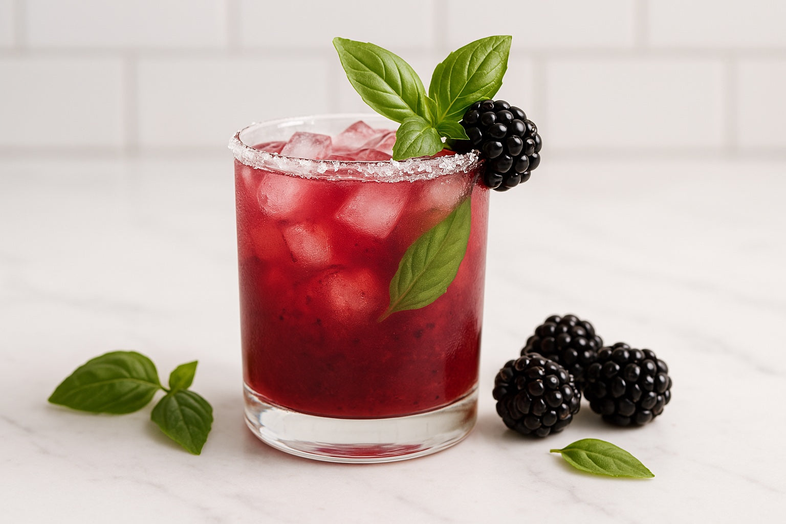 Basil Blackberry Margarita