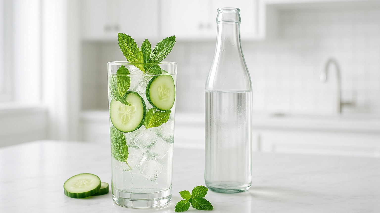 Cucumber Mint Club Soda Cocktail