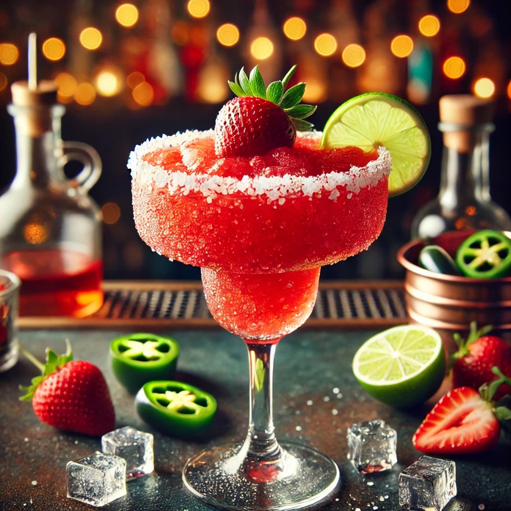 Hot Pepper Blended Strawberry Margarita &ndash; Ficks Beverage Co