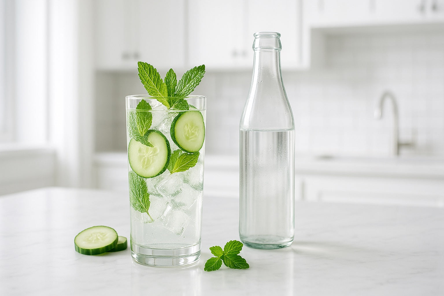 Cucumber Mint Club Soda Cocktail