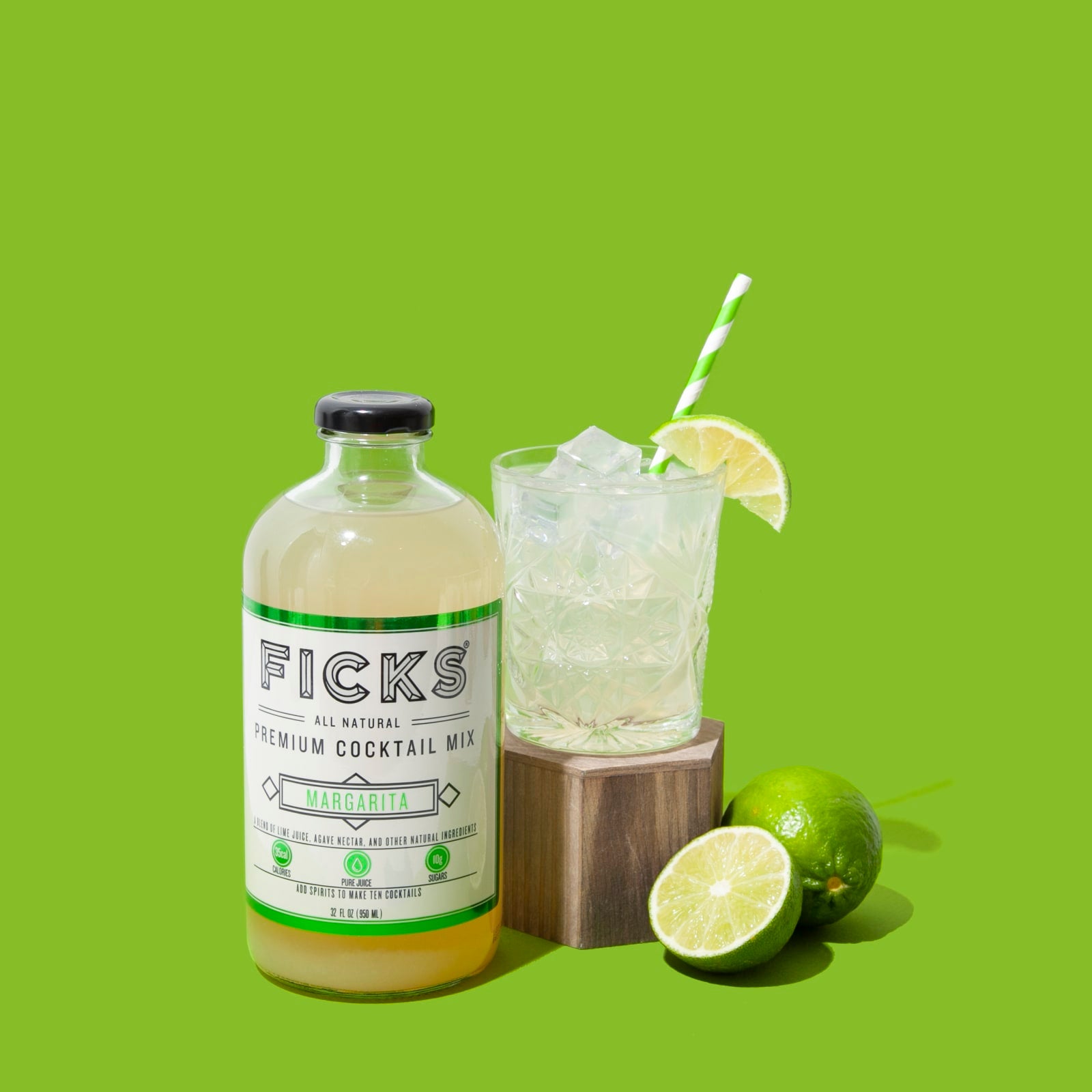Margarita Mixer with Margarita Cocktail and Limes