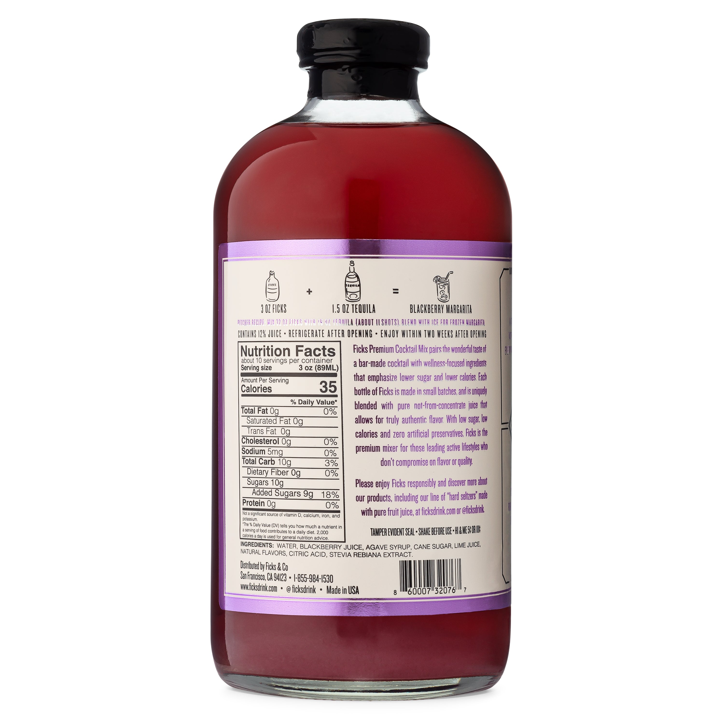 FICKS Premium Blackberry Margarita Mix